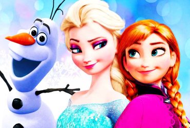 Olaf, Elsa and Anna in Disney