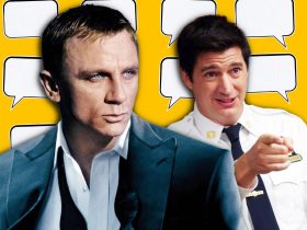 Daniel Craig as James Bond and Ken Marino as Captain Jason