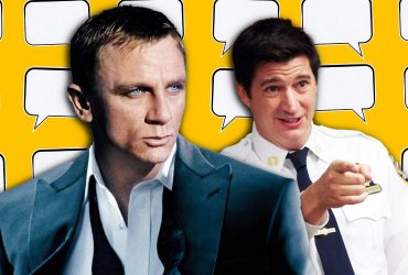 Daniel Craig as James Bond and Ken Marino as Captain Jason