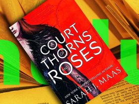 The A Court of Thorns and Roses book cover and the Hulu logo