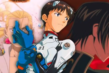 Collage style featured image featuring still from the Fullmetal Alchemist Brotherhood OP, Code Geass, and Shinji Ikari from Neon Genesis Evangelion