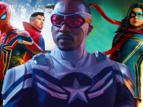 Sam Wilson as Captain America between Ms Marvel and Spider-Man in MCU posters