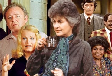 A collage image featuring All In The Family, The Jeffersons, and Maude - created by Tom Russell